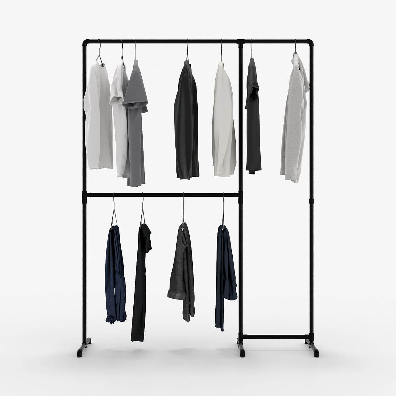 DIY Metal Closet Storage Organizer Garment Rack Heavy Duty Clothes