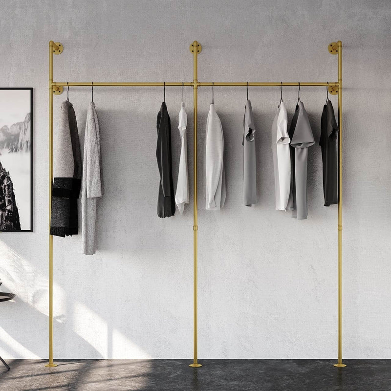 KIM II gold hanging clothes rail