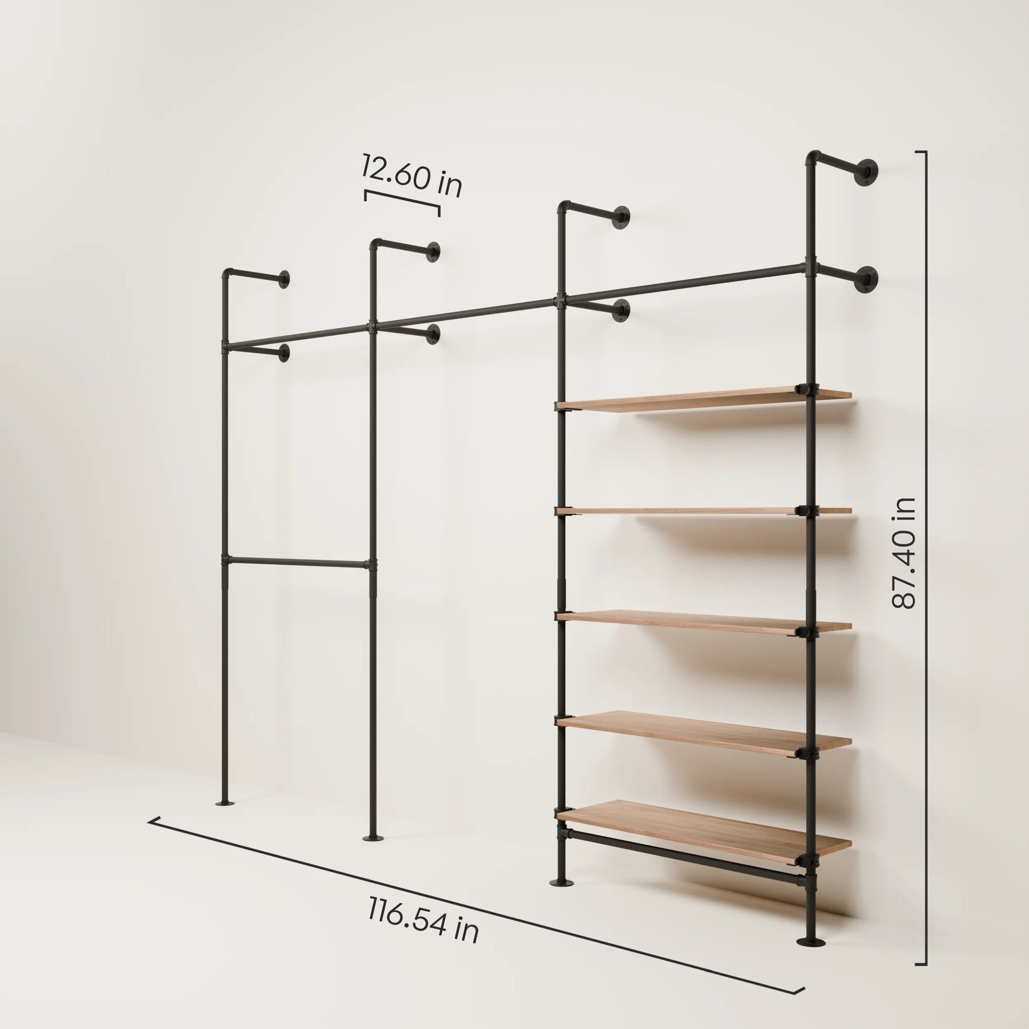 KIM DOUBLE OAK 3 – 5 shelves