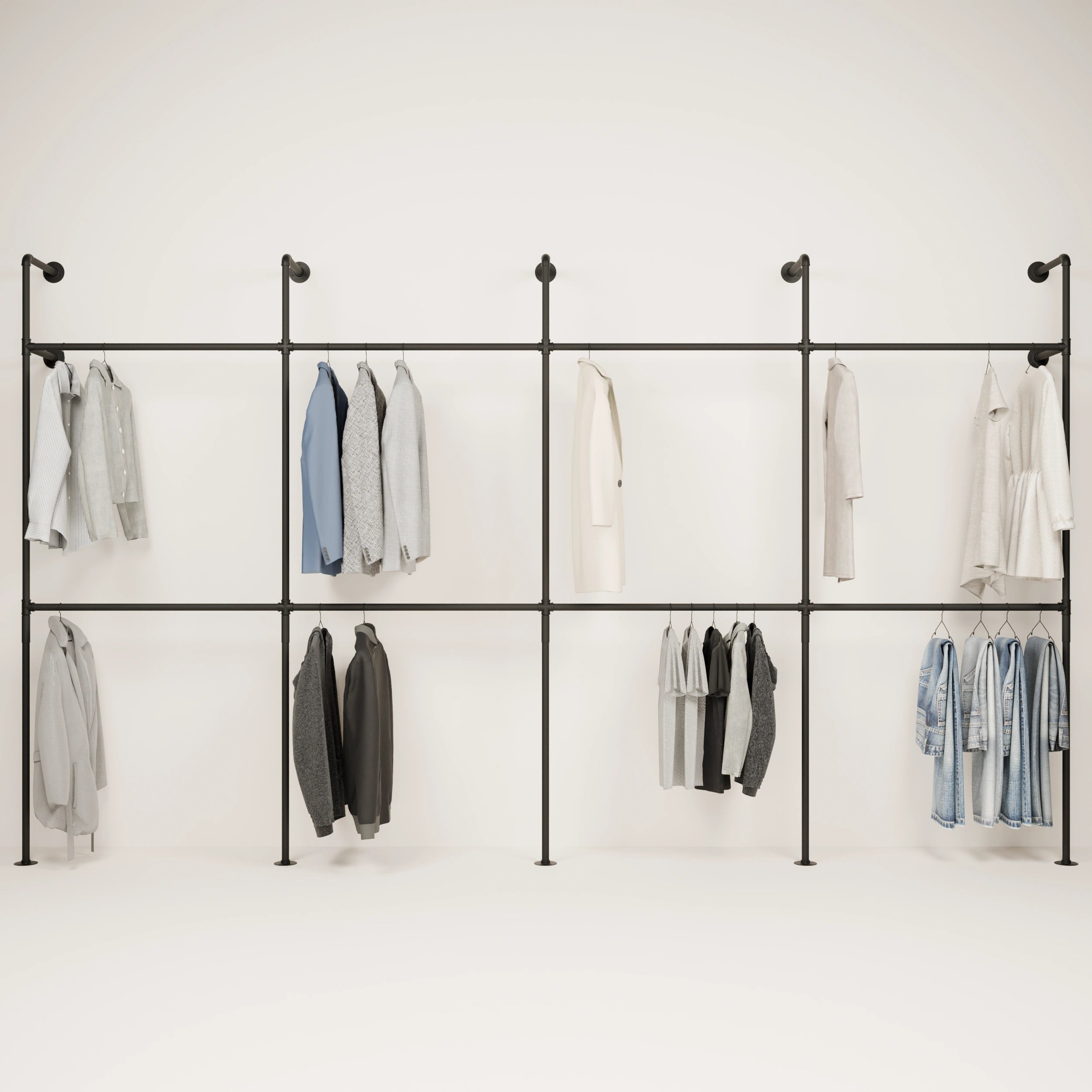 Closet for hanging clothes