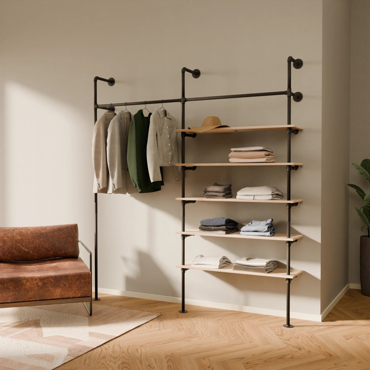 KIM 2 OAK – 5 shelves