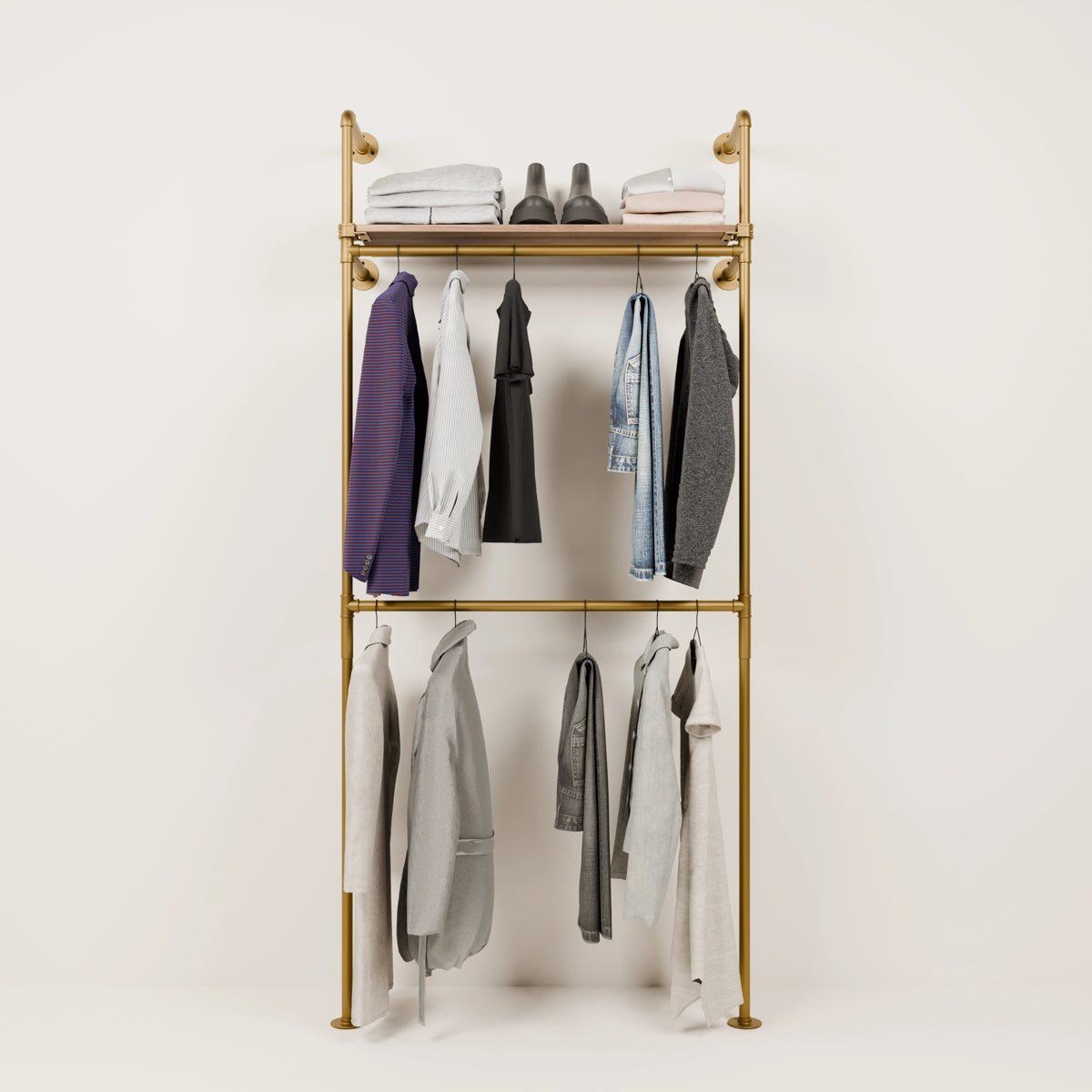 KIM DOUBLE 1 OAK – 1 shelf | Gold