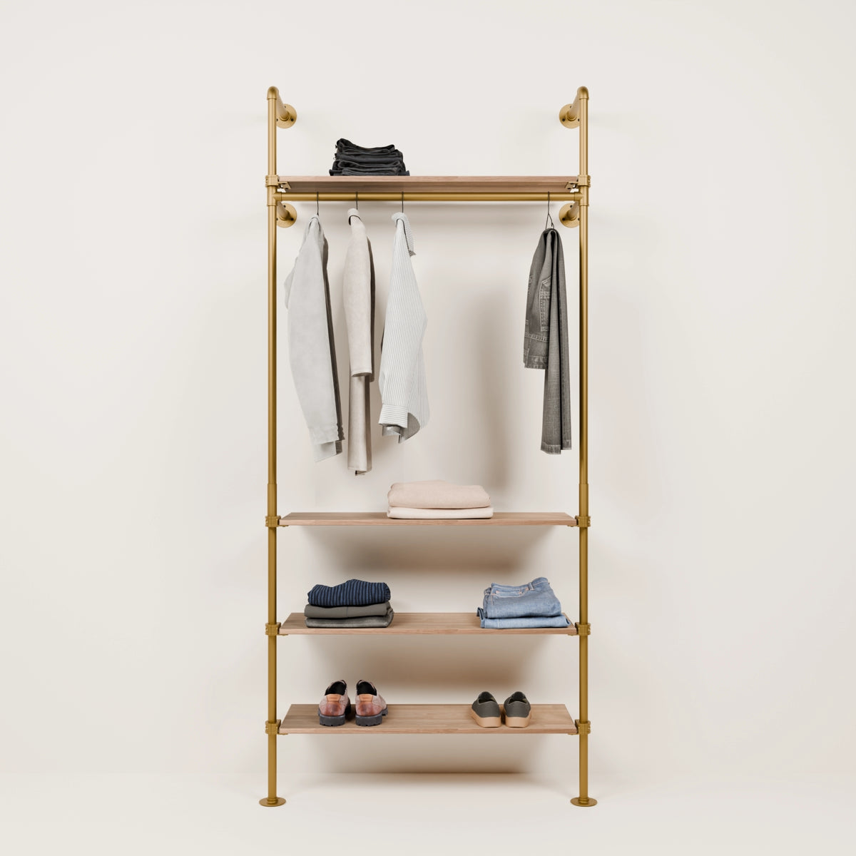 KIM 1 OAK – 4 shelves | Gold