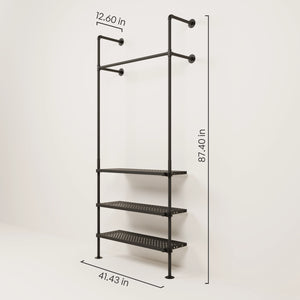 Dimension wardrobe rail and shelf