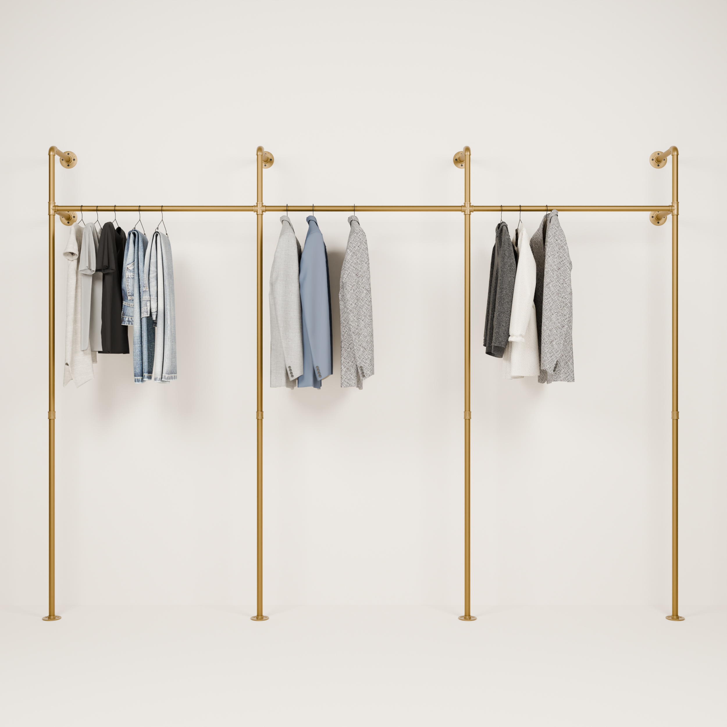 KIM 3 – Gold clothes rail system