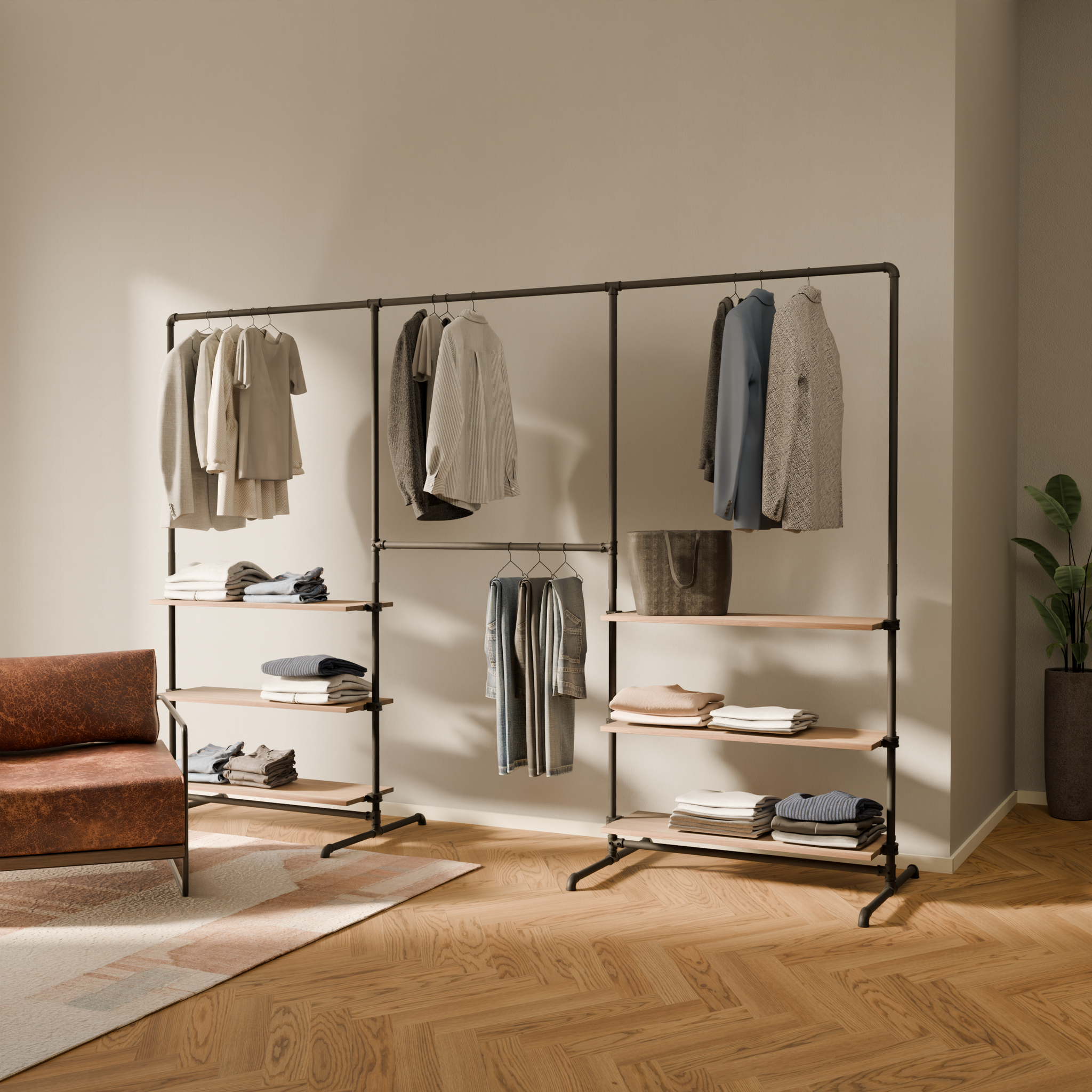 LAS 3 OAK – 6 shelves