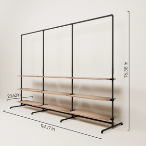 LAS 3 OAK – 9 shelves