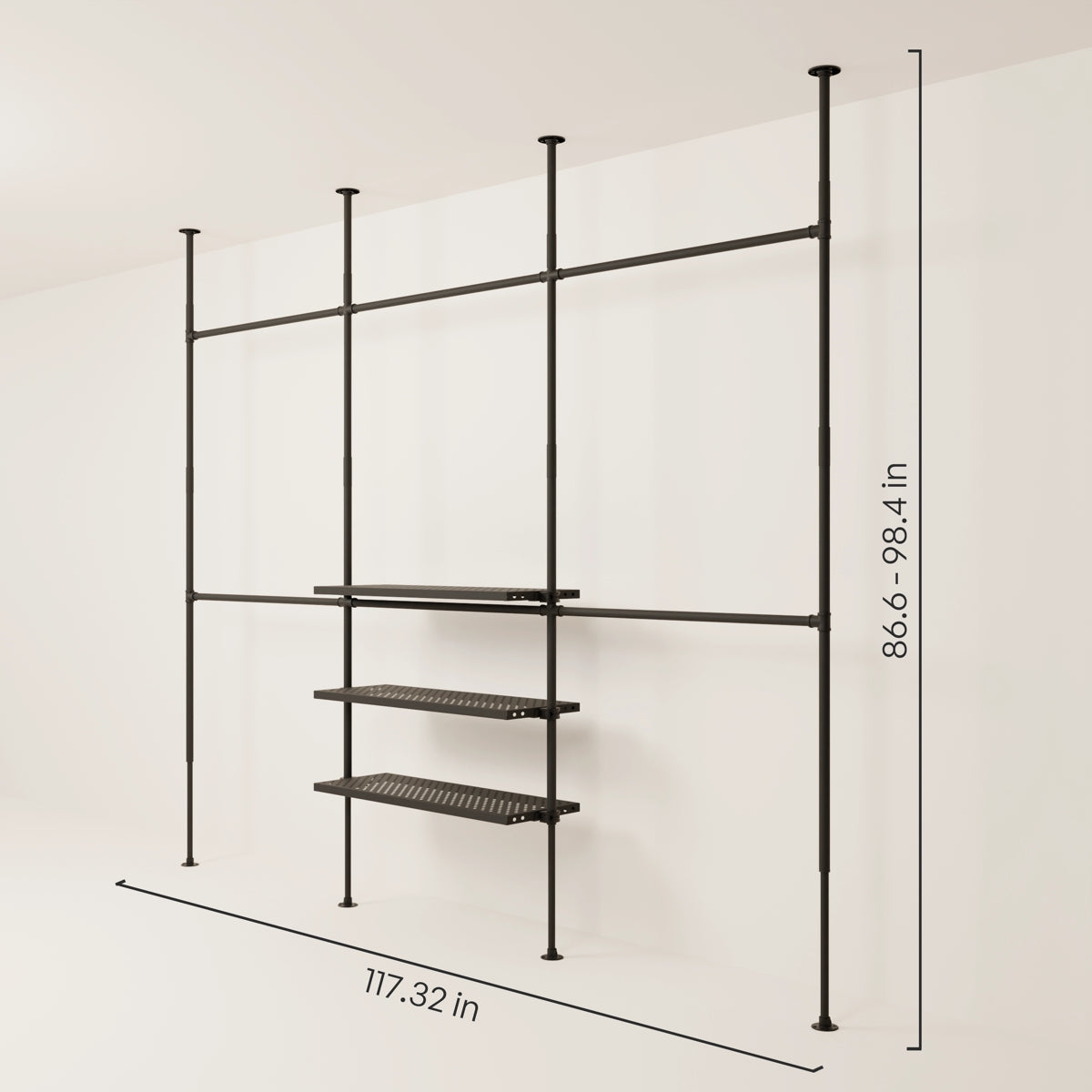 LOFT 3 METAL – 3 bottom shelves