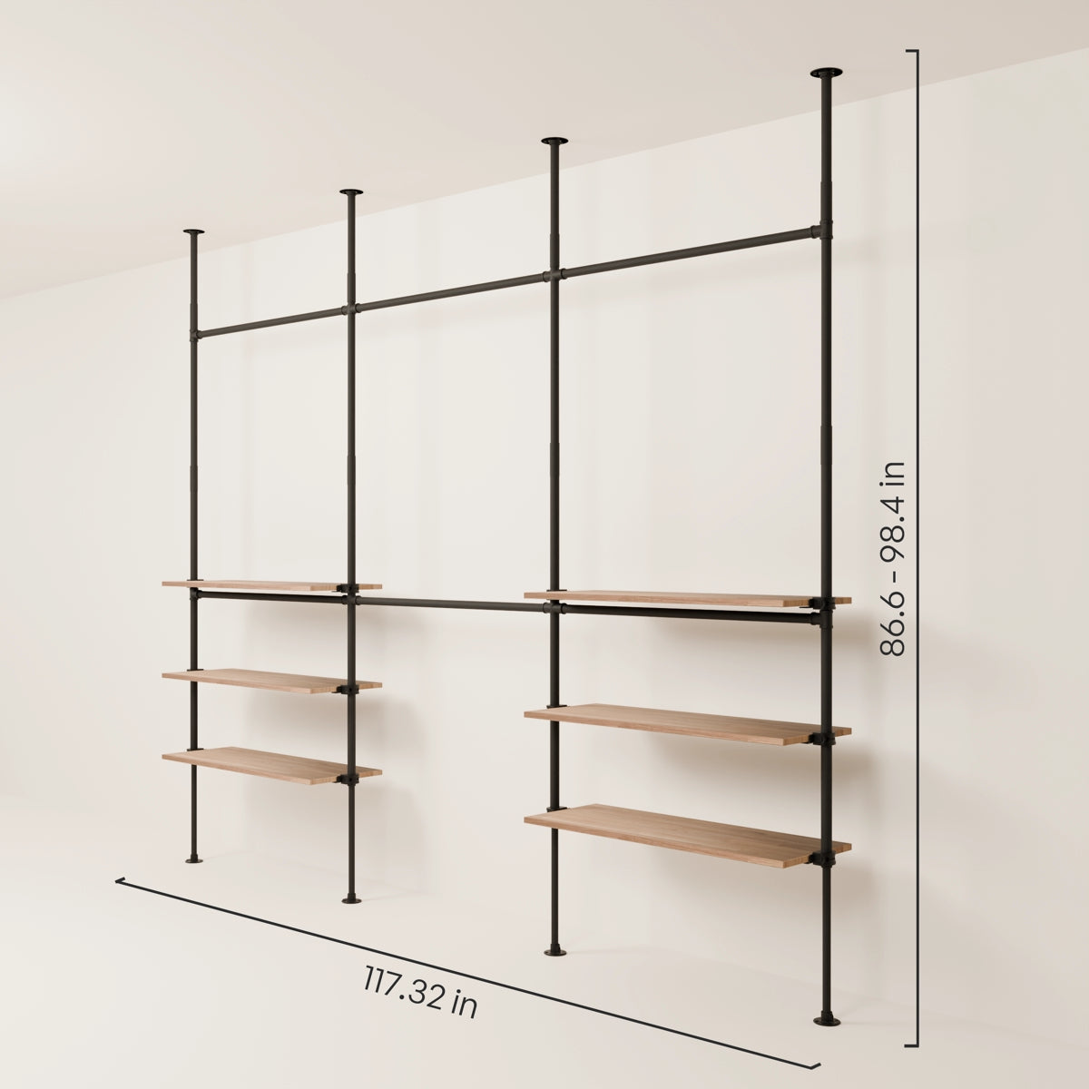 LOFT 3 OAK – 6 shelves bottom