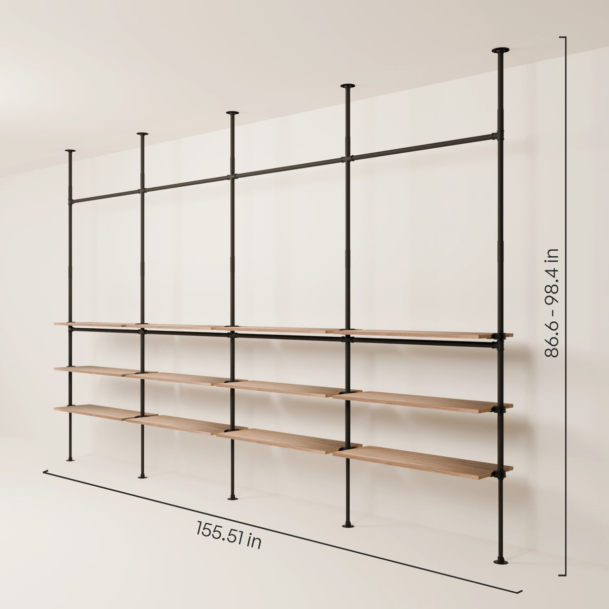 LOFT 4 OAK – 12 shelves