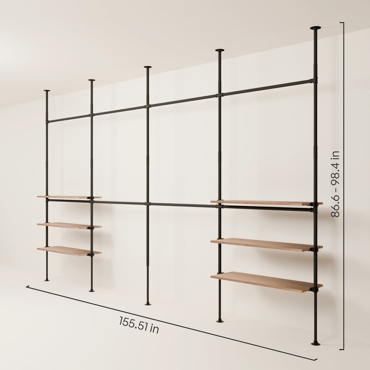 LOFT 4 OAK – 6 shelves outside