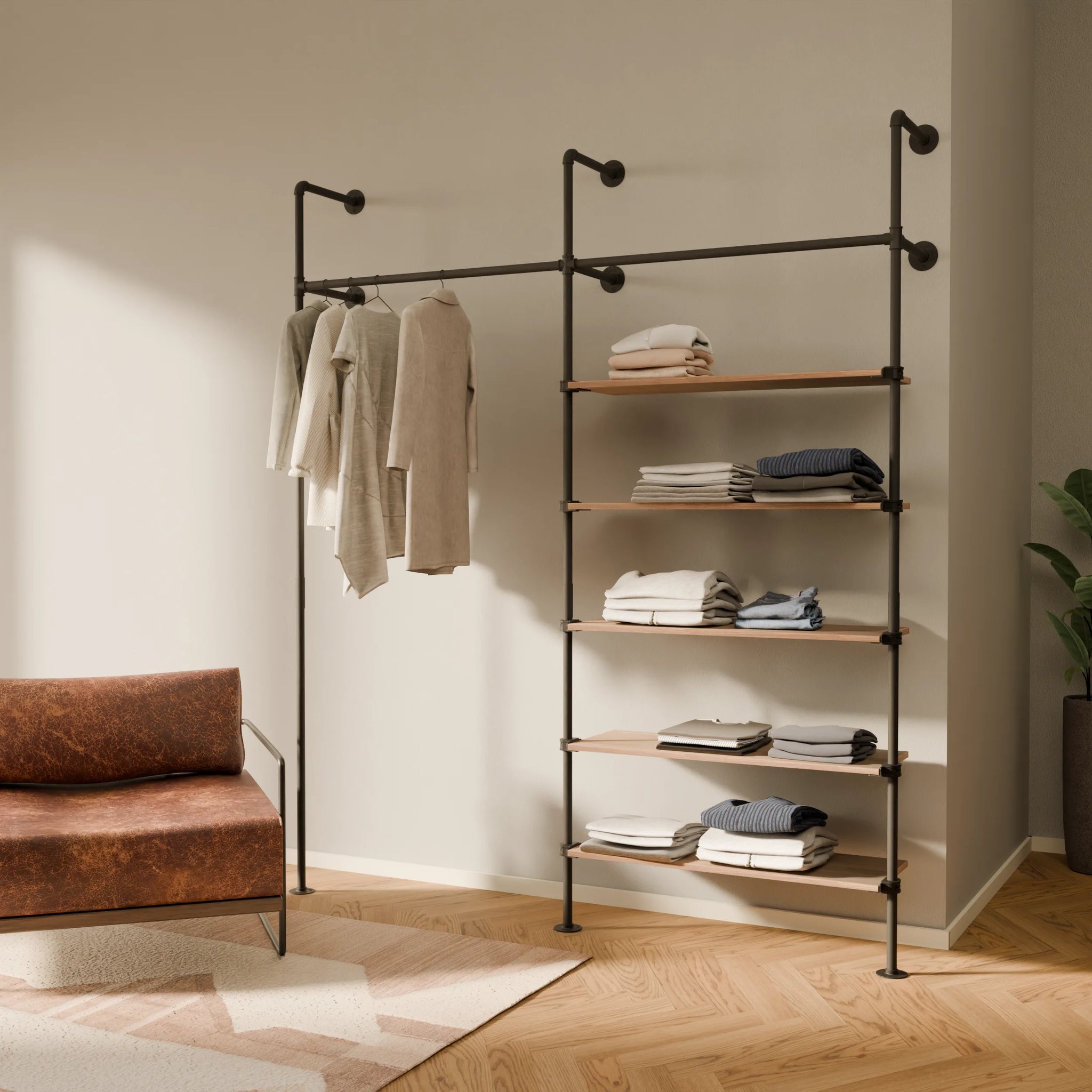 KIM 2 OAK – 5 shelves