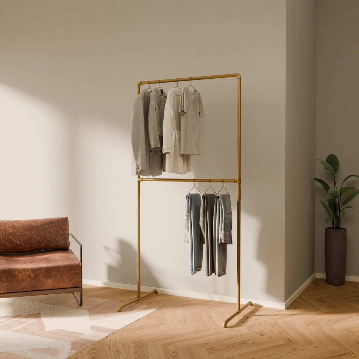 Gold Frame Rack Gold Clothing Racks Glamorous Home Decor | pamo. – pamo. design