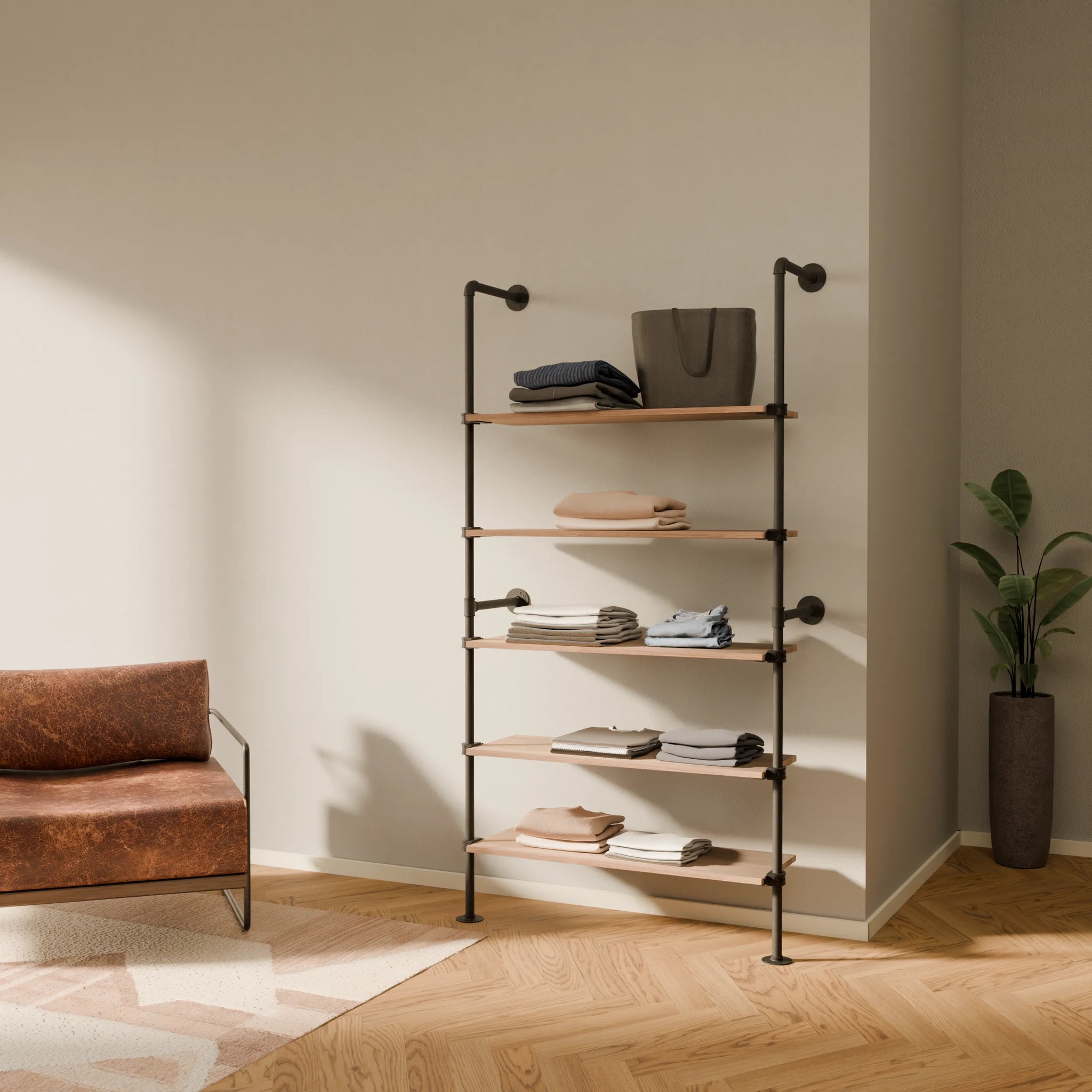 KIM 1 OAK – 5 shelves