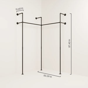 KIM EDGE 2 – Wall mounted corner clothes rail