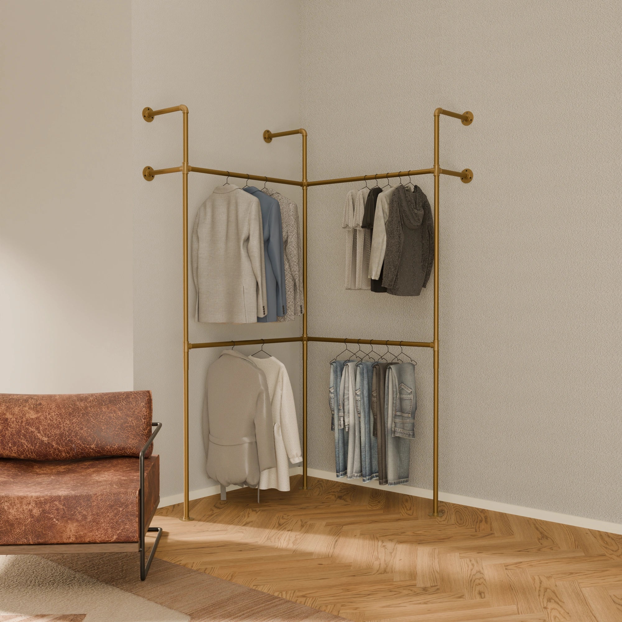 Gold Frame Rack Gold Clothing Racks Glamorous Home Decor | pamo. – pamo. design
