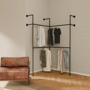 Corner Clothes Rack - Small Space Solution | pamo. – pamo. design