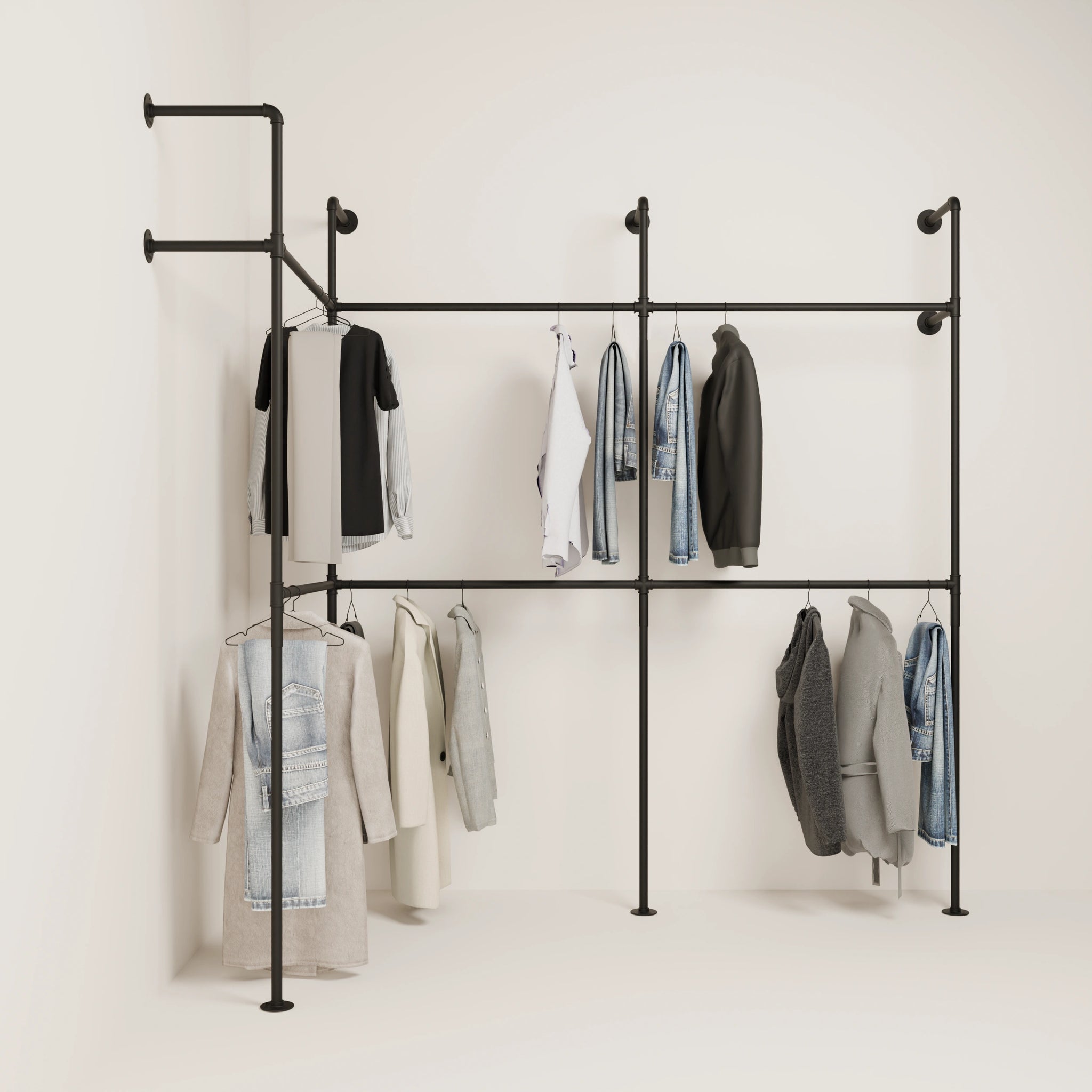 Corner Clothes Rack - Small Space Solution | pamo. – pamo. design