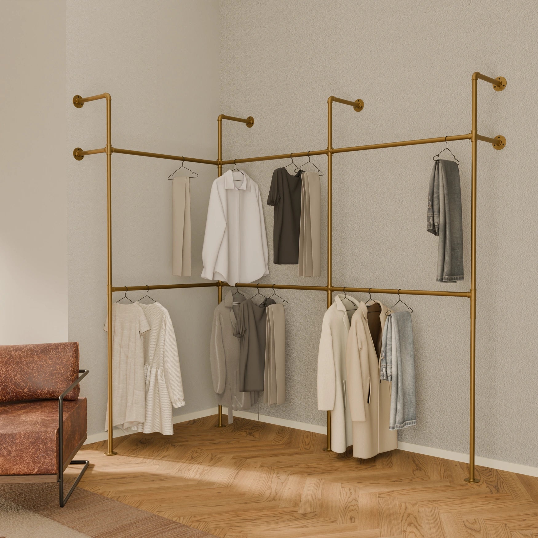 Corner Clothes Rack - Small Space Solution | pamo. – pamo. design