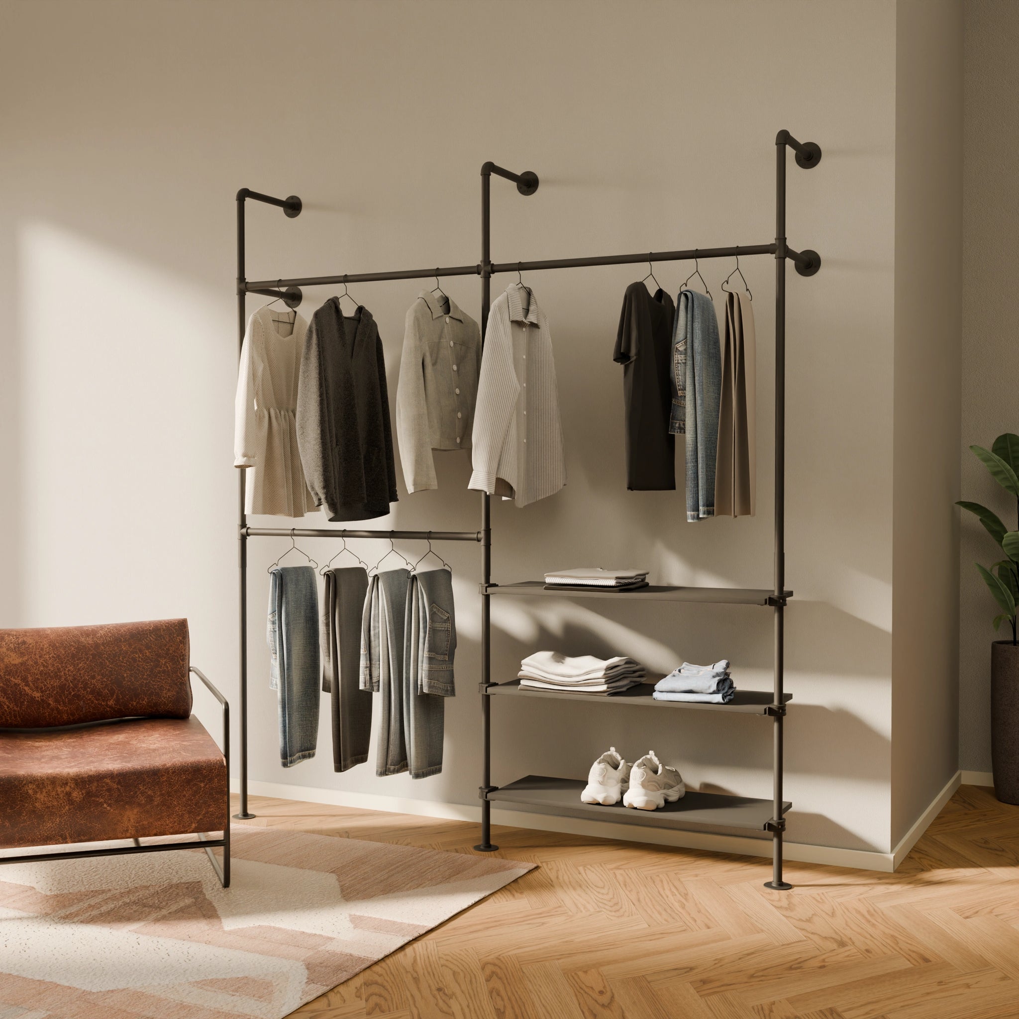 Shelf – Black | incl. mounting accessories | Set of 1 | Set of 3 | Set of 5