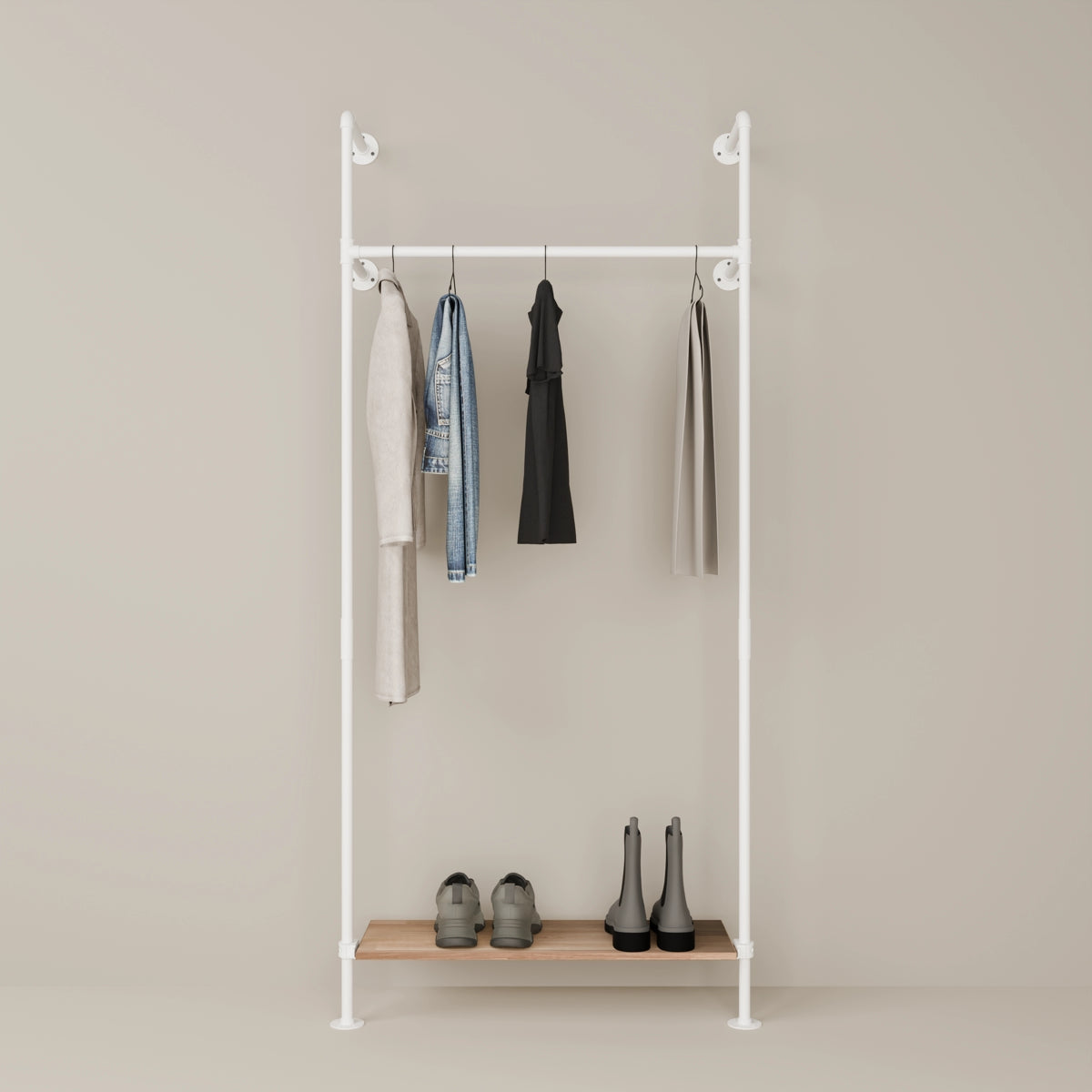 KIM 1 OAK – 1 bottom shelf | White