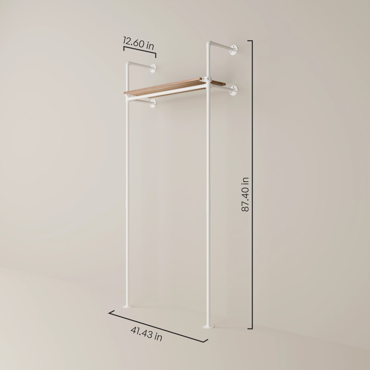 KIM 1 OAK – 1 top shelf | White
