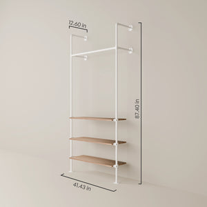 KIM 1 OAK – 3 shelves | White