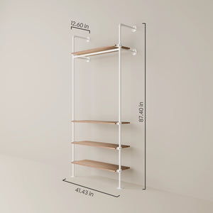 KIM 1 OAK – 4 shelves | White