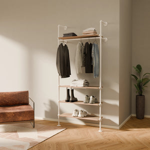 KIM 1 OAK – 4 shelves | White