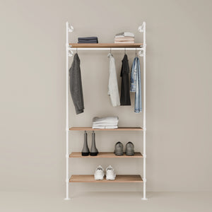 KIM 1 OAK – 4 shelves | White