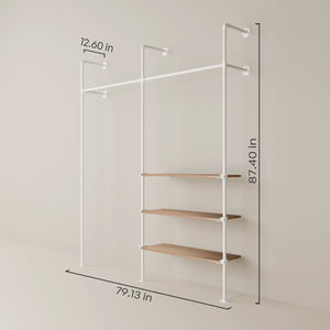 KIM 2 OAK – 3 shelves | White