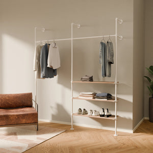 KIM 2 OAK – 3 shelves | White
