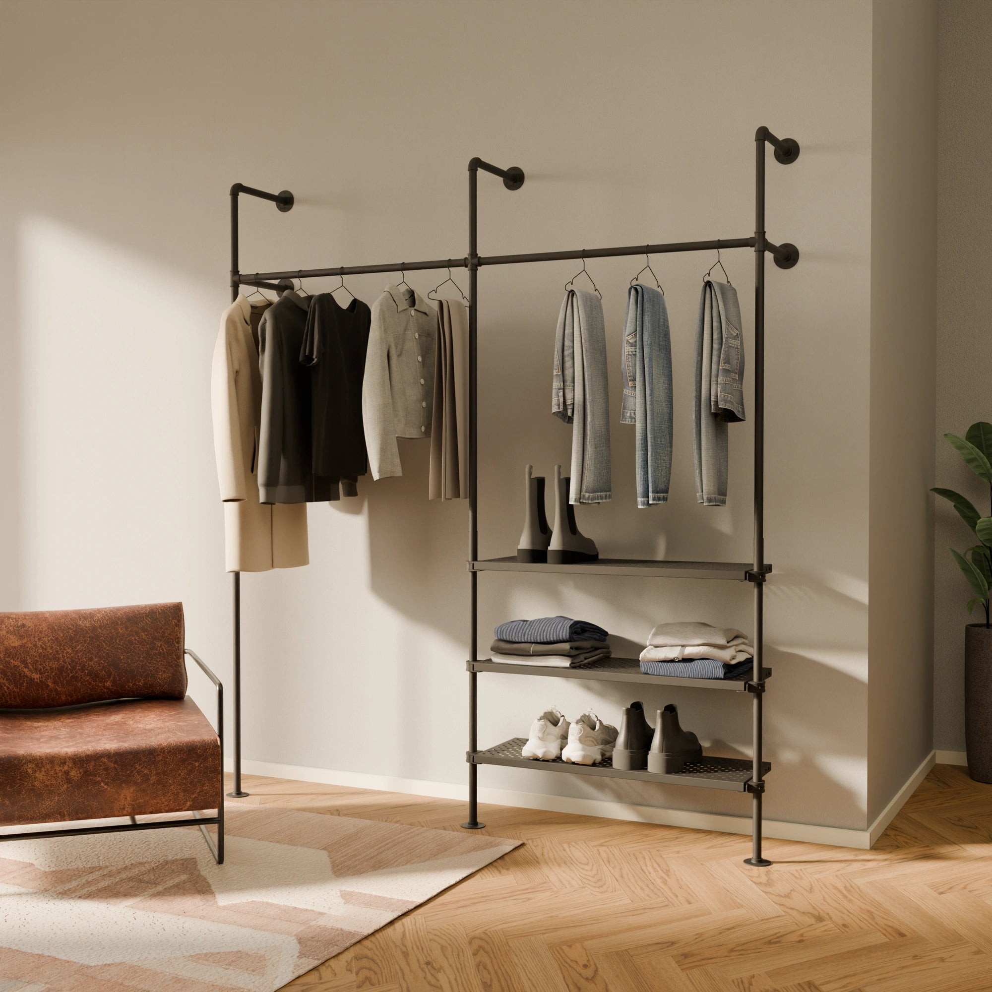Open closet storage metal shelf by pamo. design