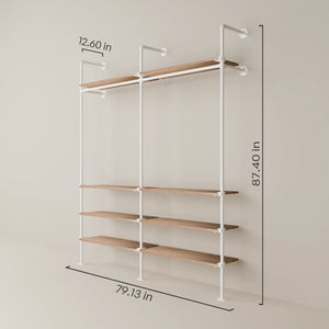 KIM 2 OAK – 8 shelves | White