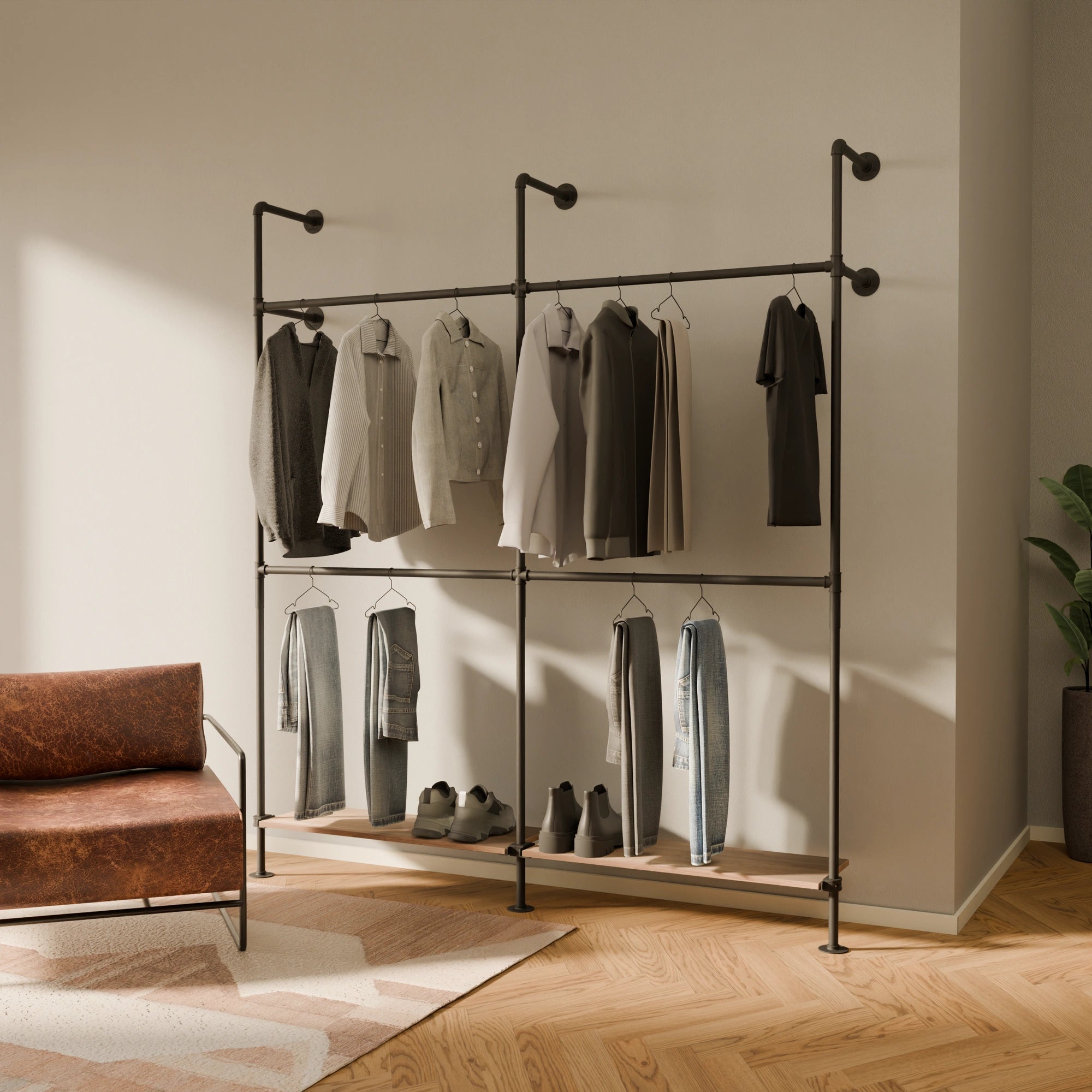 KIM DOUBLE 2 OAK – 2 bottom shelves