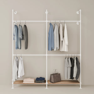 KIM DOUBLE 2 OAK – 2 shelves | White