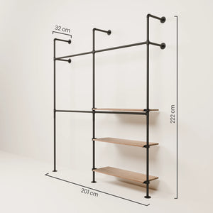 KIM DOUBLE 2 OAK – 3 shelves
