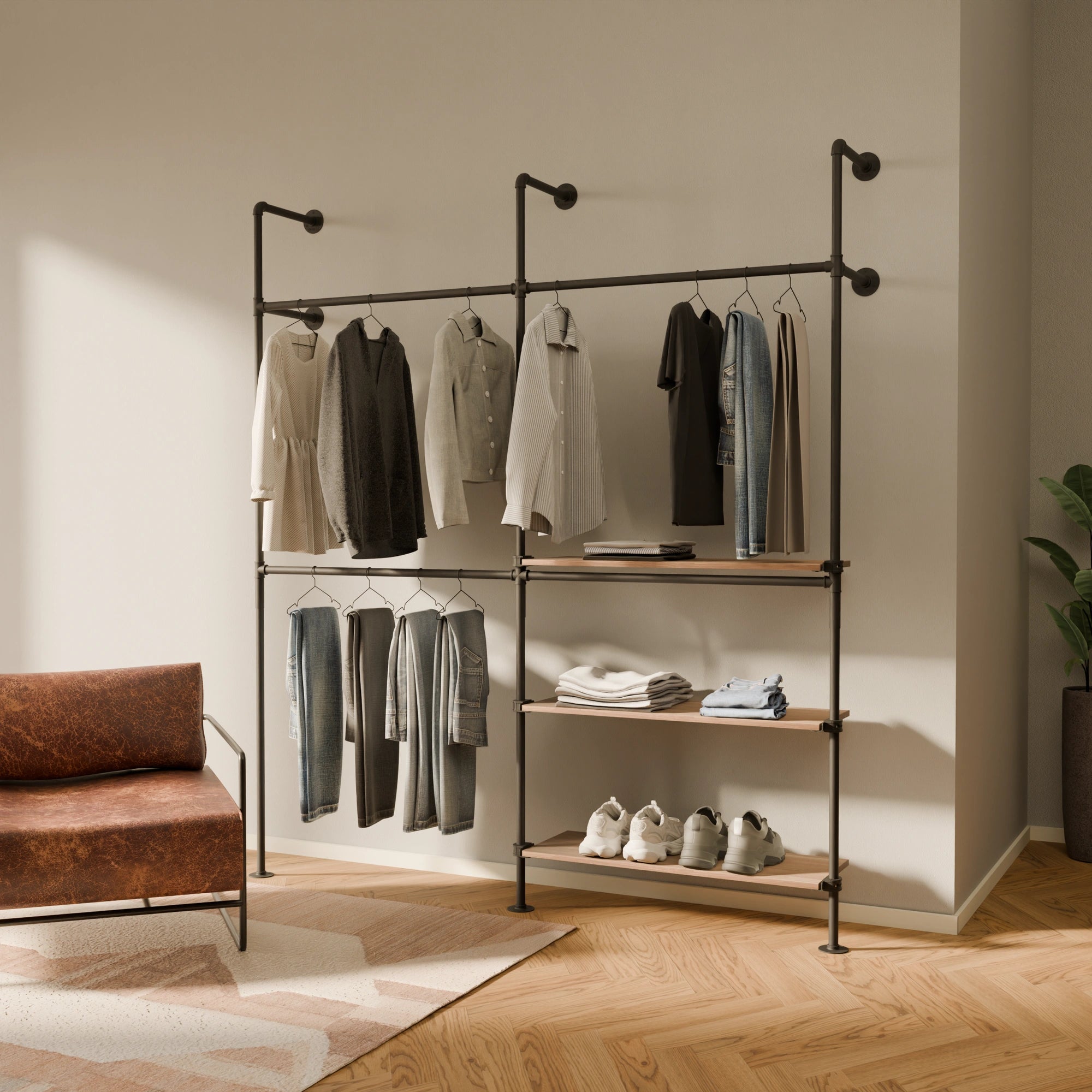 KIM DOUBLE 2 OAK – 3 shelves