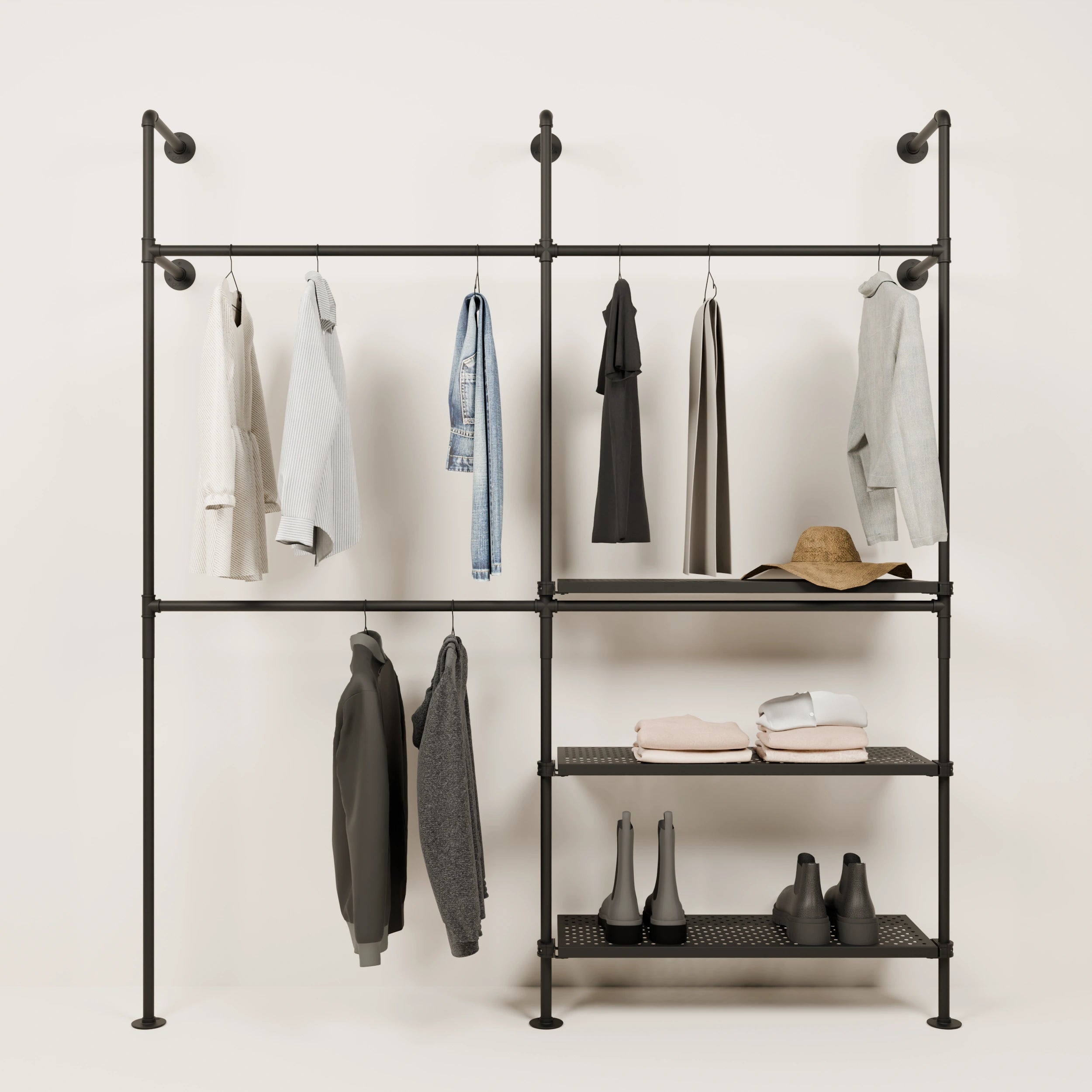 KIM DOUBLE 2 METAL – 3 shelves | Open closet design | open closet system