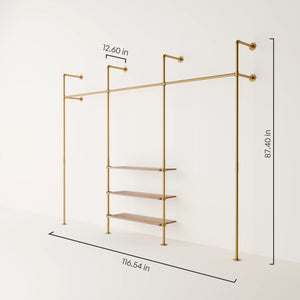 KIM 3 OAK – 3 shelves | Gold