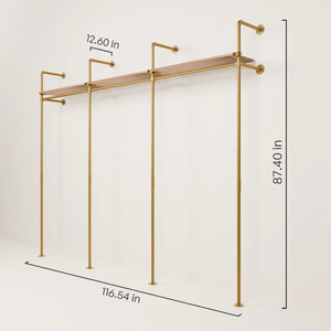 KIM 3 OAK –  3 top shelves | Gold