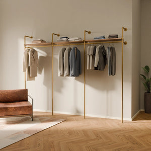 KIM 3 OAK –  3 top shelves | Gold