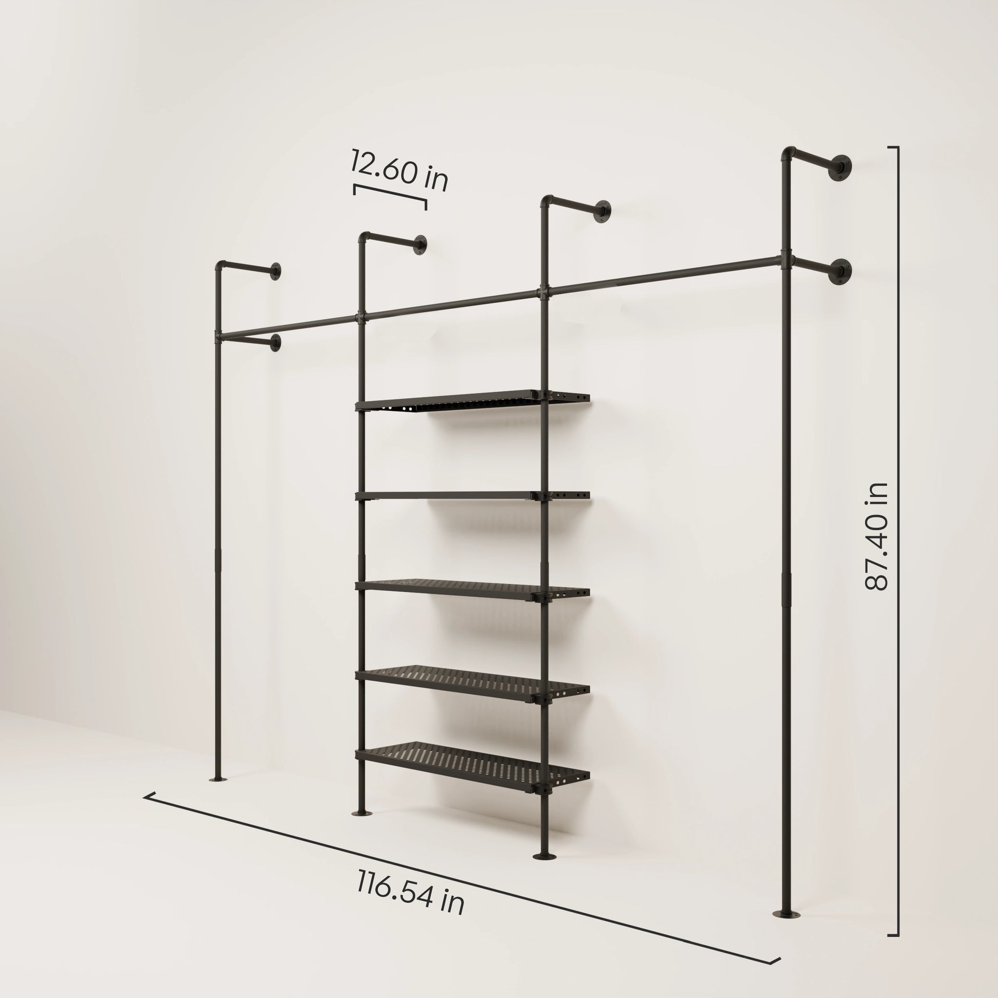 Metal Wall Shelf with Clothes Rail » Style Functionality pamo