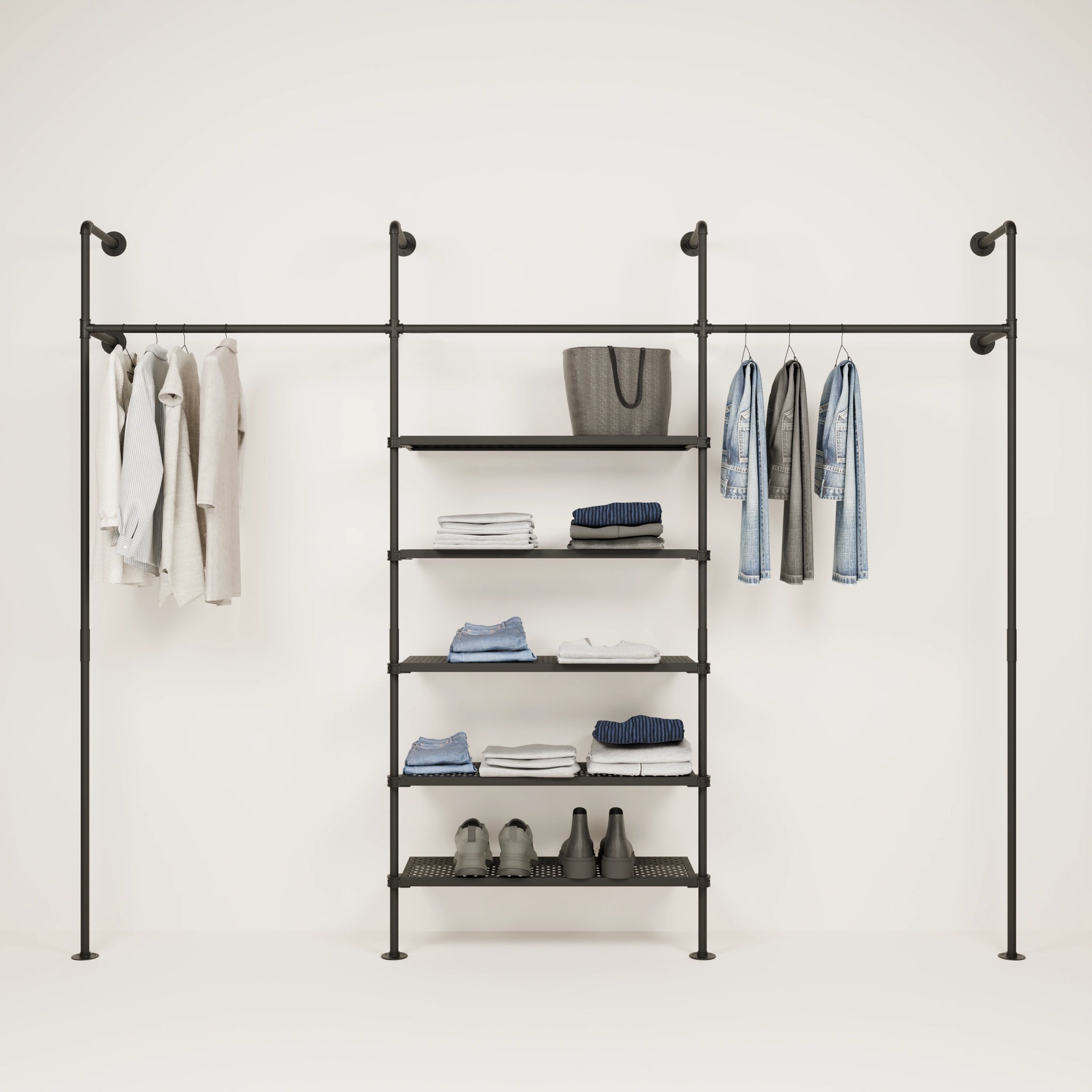 Metal Wall Shelf with Clothes Rail » Style Functionality pamo
