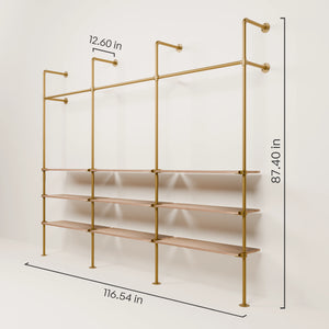 KIM 3 OAK – 9 shelves | Gold