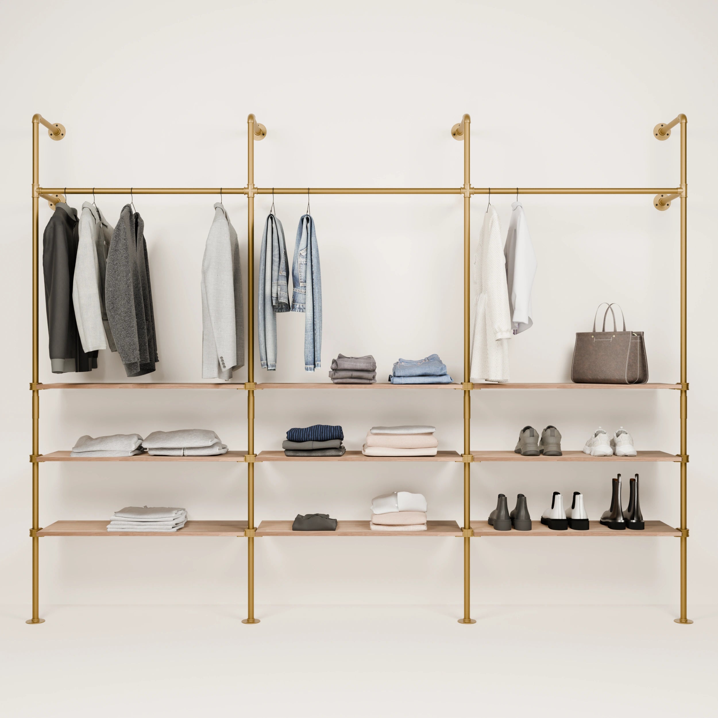 KIM 3 OAK – 9 shelves | Gold