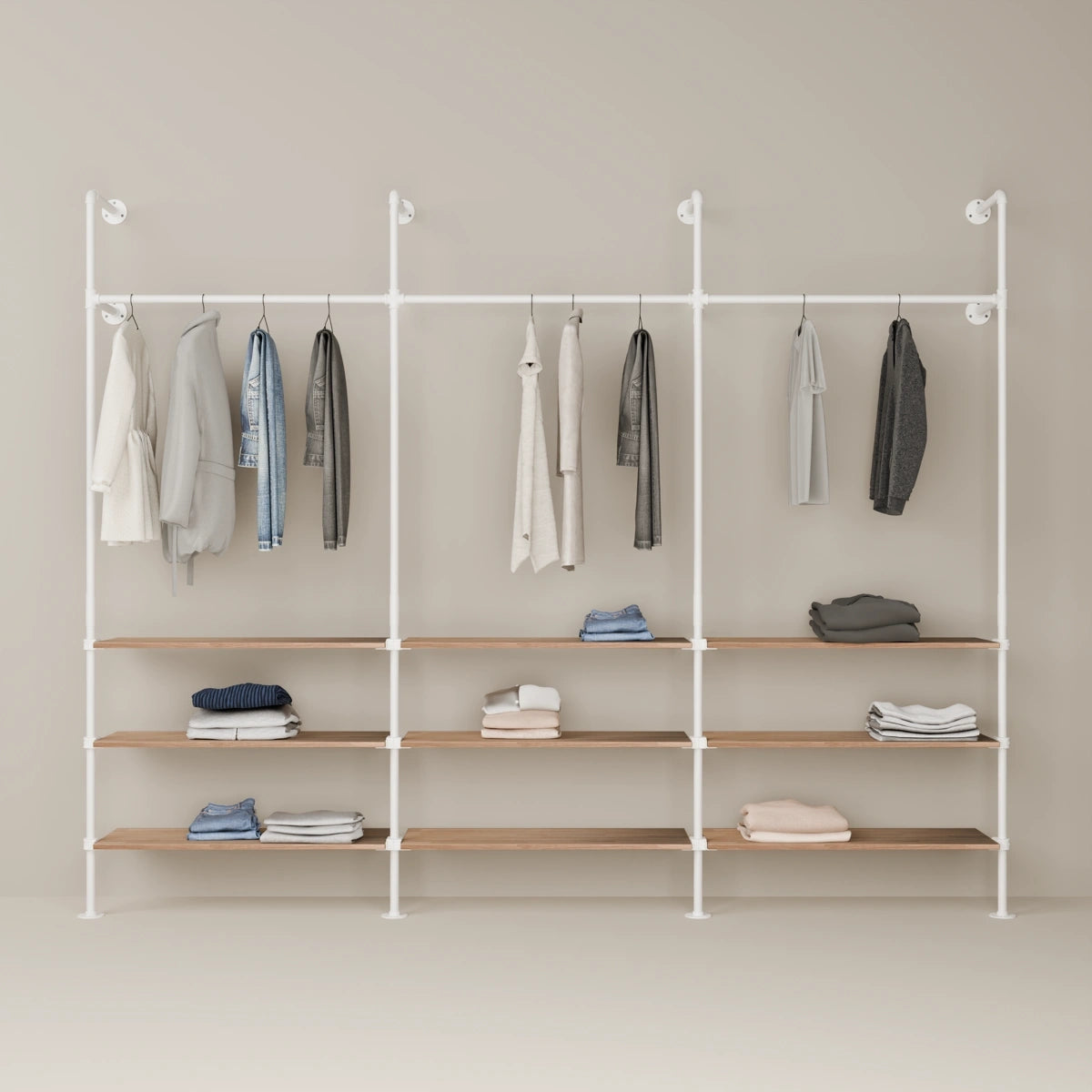 KIM 3 OAK – 9 shelves | White