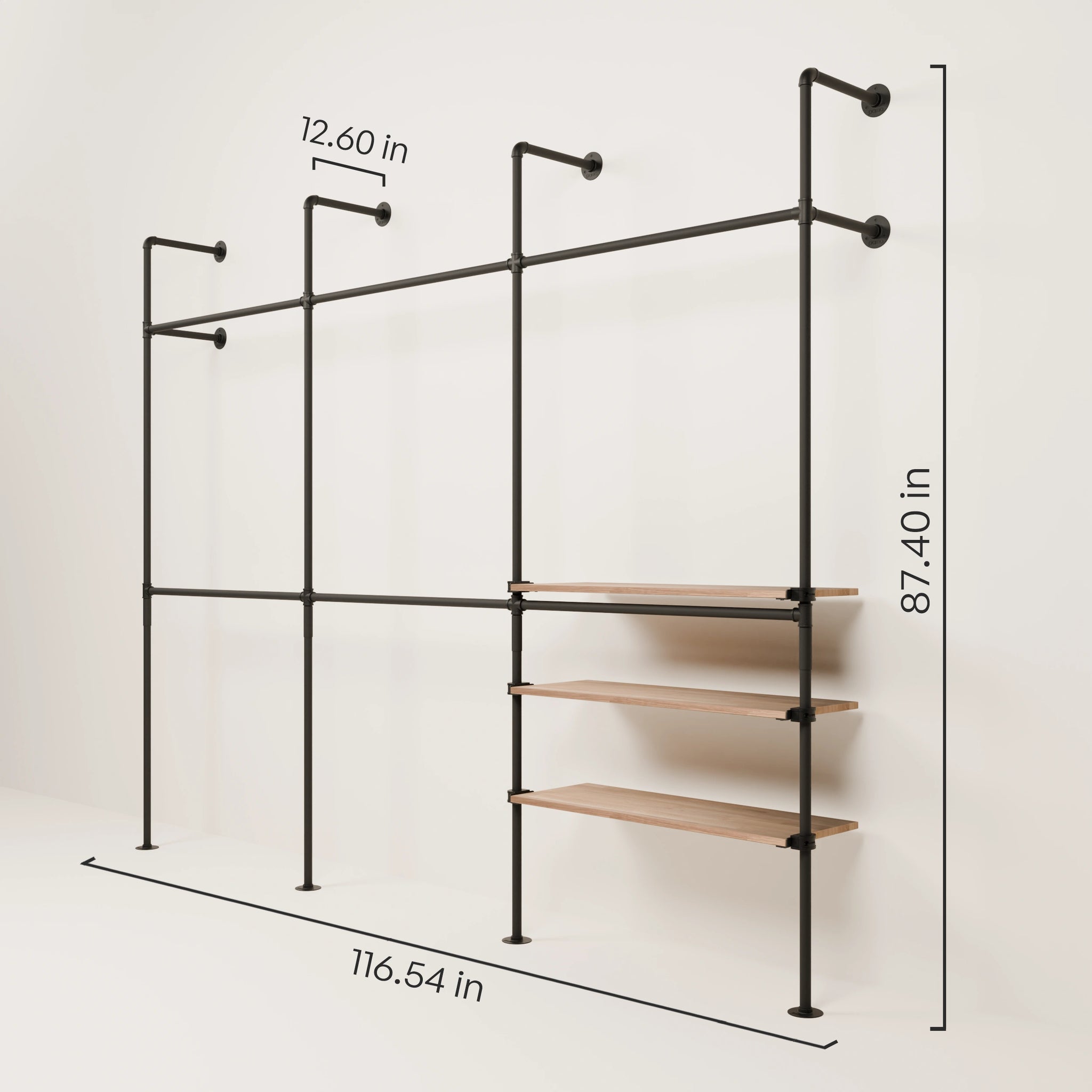 KIM DOUBLE 3 OAK – 3 shelves
