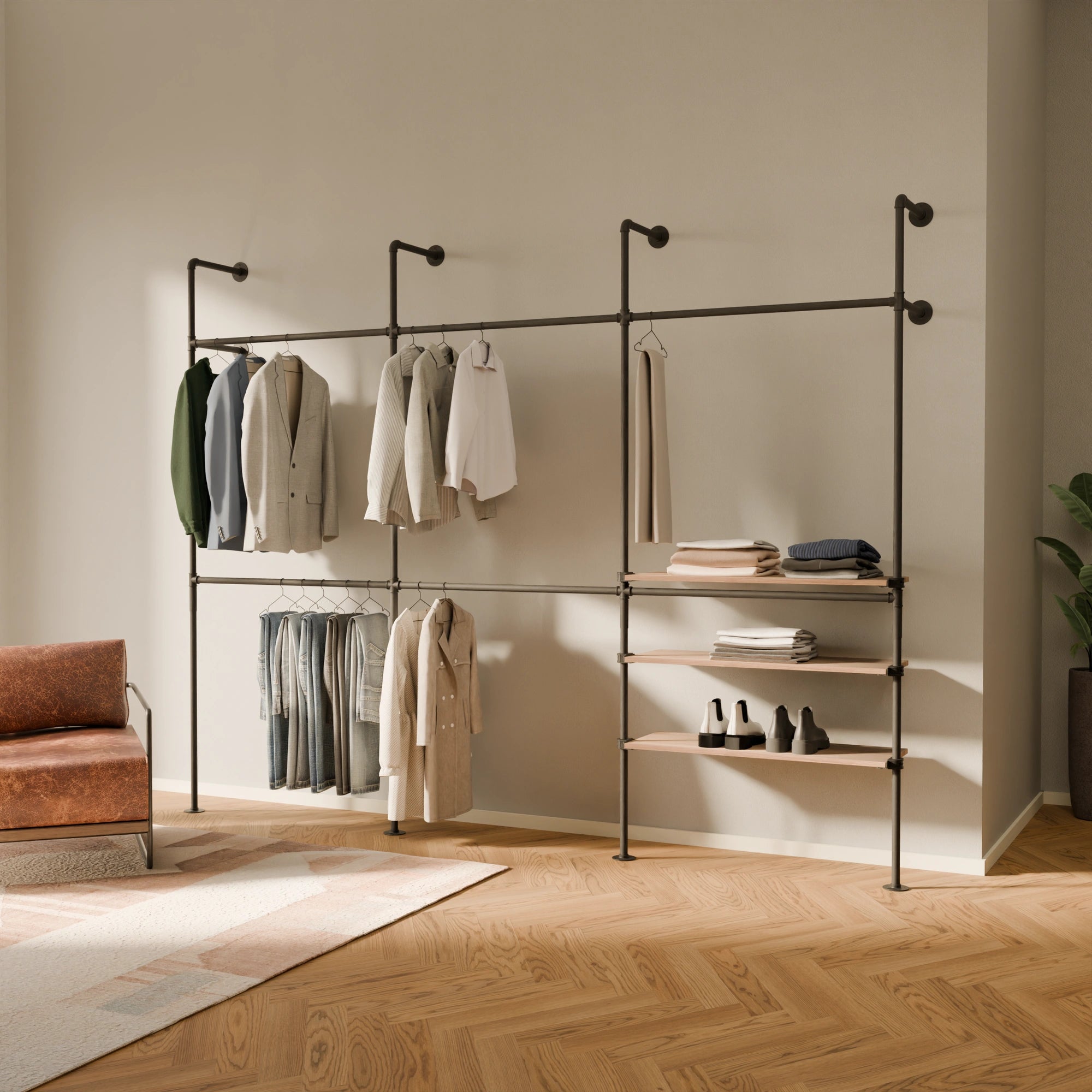KIM DOUBLE 3 OAK – 3 shelves