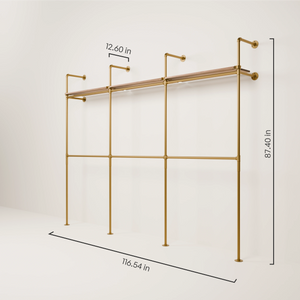 KIM DOUBLE 3 OAK – 3 top shelves | Gold